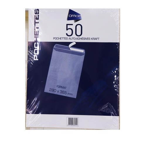 [STO:ENVE-04297] ENVELOPPE KRAFT OFFICE A3 AUTO SI PQT 30900AR PIECES