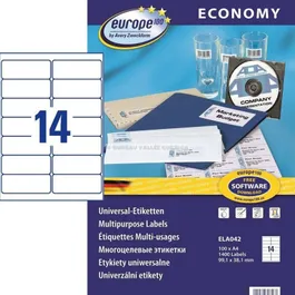 [STO:ETIQ-04334] ETIQUETTE AUTOCOLLANT 63*38 PQT DE 100 ELA040.FR ECONOMY