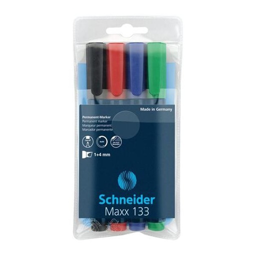 [STO:POCH-07460] POCHETTE DE 4 MARKER PERMANENT SCHNEIDER 130 REF 113084 3+1