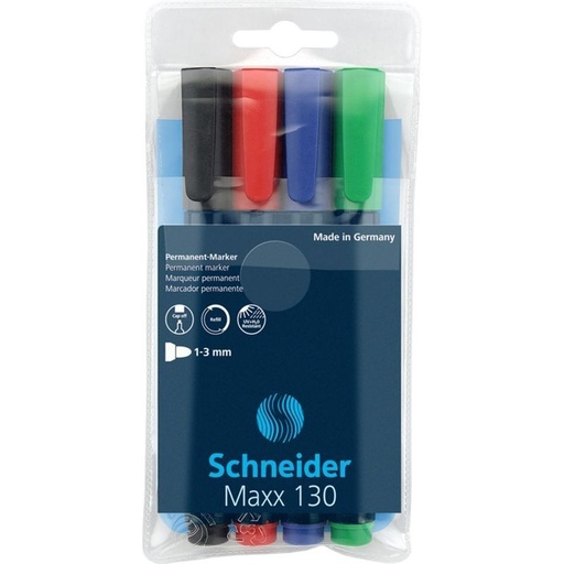 [STO:POCH-07461] POCHETTE DE 4 MARKER PERMANENT SCHNEIDER 130 REF 113094