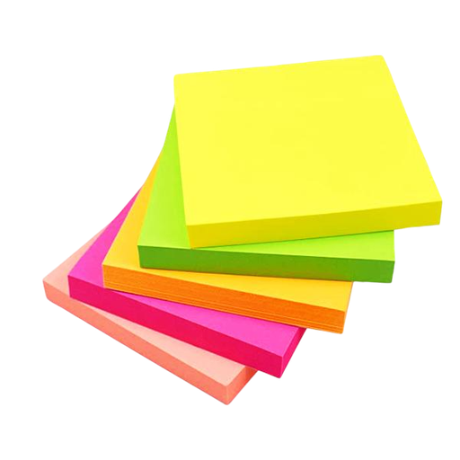 [STO:POST-07659] POST IT 75*75 FLUO 5 COULEURS