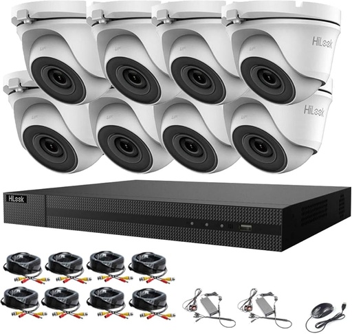[KIT -11007] KIT 8 CAMERA ANALOGIQUE  + PROTECTION + MONITEUR HIKVISION