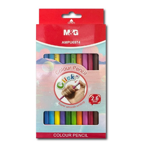 [STO:CRAY-03362] CRAYON DE COULEUR CLICK 12clrs M&G 6974