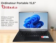 [STO:LAPT-00709] LAPTOP TIBUTA Celeron 5205U - RAM 8 Go DDR4 - SSD 256Go - Ecran 15"6