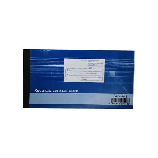 [STO:CARN-00023] CARNET DE REÇU AUTOCOPIANT 50 DUPLI 8818